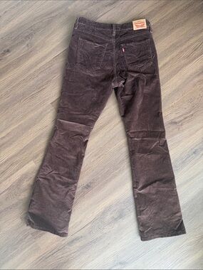 Levi's Women's Dark Brown Corduroy Wide-Leg Jeans